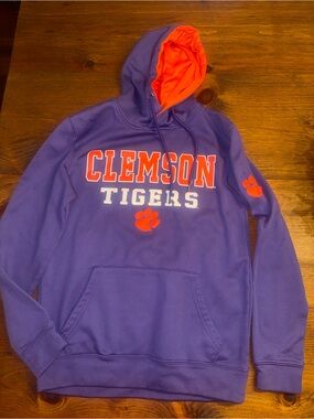 Colosseum Purple Hoodie with Orange Accents